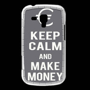 Coque Samsung Galaxy Trend Keep Calm Make money Gris