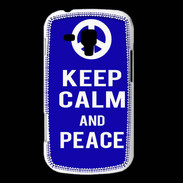 Coque Samsung Galaxy Trend Keep Calm Peace Bleu