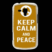 Coque Samsung Galaxy Trend Keep Calm Peace Orange