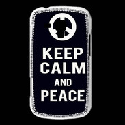Coque Samsung Galaxy Trend Keep Calm Peace Noir