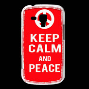 Coque Samsung Galaxy Trend Keep Calm Peace Rouge