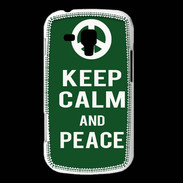 Coque Samsung Galaxy Trend Keep Calm Peace Vert