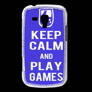 Coque Samsung Galaxy Trend Keep Calm Play games Bleu