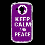 Coque Samsung Galaxy Trend Keep Calm Peace Violet