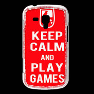 Coque Samsung Galaxy Trend Keep Calm Play games Rouge