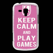 Coque Samsung Galaxy Trend Keep Calm Play games Rose