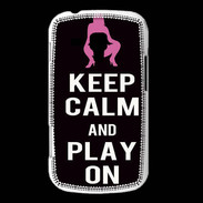 Coque Samsung Galaxy Trend Keep Calm Play on Noir