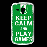 Coque Samsung Galaxy Trend Keep Calm Play games Vert