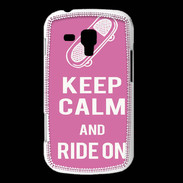Coque Samsung Galaxy Trend Keep Calm Ride on Rose