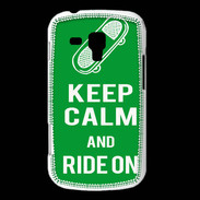 Coque Samsung Galaxy Trend Keep Calm Ride on Vert