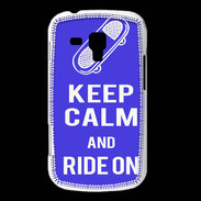 Coque Samsung Galaxy Trend Keep Calm Ride on Bleu