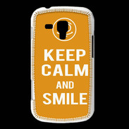 Coque Samsung Galaxy Trend Keep Calm Smile Orange