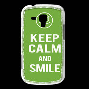 Coque Samsung Galaxy Trend Keep Calm Smile Vert