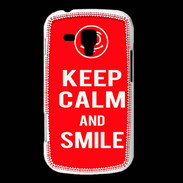 Coque Samsung Galaxy Trend Keep Calm Smile Rouge