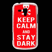 Coque Samsung Galaxy Trend Keep Calm Stay dark Rouge