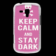 Coque Samsung Galaxy Trend Keep Calm Stay dark Rose