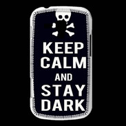 Coque Samsung Galaxy Trend Keep Calm Stay dark Noir