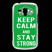 Coque Samsung Galaxy Trend Keep Calm Stay strong Vert