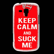 Coque Samsung Galaxy Trend Keep Calm Suck me Rouge