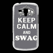 Coque Samsung Galaxy Trend Keep Calm Swag Gris