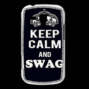 Coque Samsung Galaxy Trend Keep Calm Swag Noir