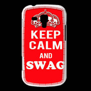 Coque Samsung Galaxy Trend Keep Calm Swag Rouge