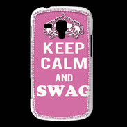 Coque Samsung Galaxy Trend Keep Calm Swag Rose