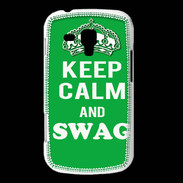 Coque Samsung Galaxy Trend Keep Calm Swag Vert