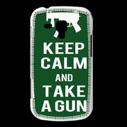 Coque Samsung Galaxy Trend Keep Calm Take a gun Vert