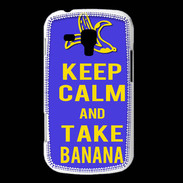 Coque Samsung Galaxy Trend Keep Calm Take Banana Bleu
