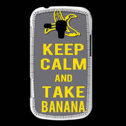 Coque Samsung Galaxy Trend Keep Calm Take Banana Gris