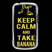 Coque Samsung Galaxy Trend Keep Calm Take Banana Noir