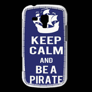 Coque Samsung Galaxy Trend Keep Calm Be a Pirate Bleu