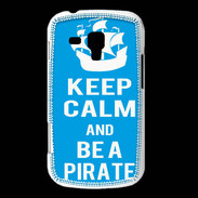 Coque Samsung Galaxy Trend Keep Calm Be a Pirate Cyan