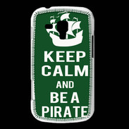 Coque Samsung Galaxy Trend Keep Calm Be a Pirate Vert
