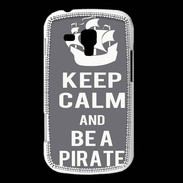 Coque Samsung Galaxy Trend Keep Calm Be a Pirate Gris