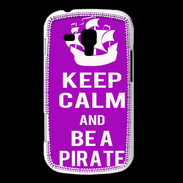 Coque Samsung Galaxy Trend Keep Calm Be a Pirate Violet