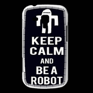 Coque Samsung Galaxy Trend Keep Calm Be a Robot Noir