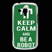 Coque Samsung Galaxy Trend Keep Calm Be a Robot Vert