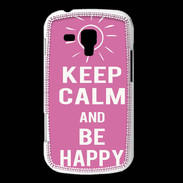 Coque Samsung Galaxy Trend Keep Calm Be Happy Rose