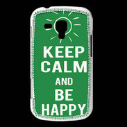 Coque Samsung Galaxy Trend Keep Calm Be Happy Vert