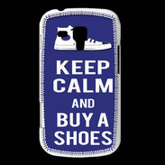Coque Samsung Galaxy Trend Keep Calm Buy Shoes Bleu
