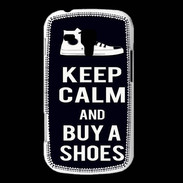 Coque Samsung Galaxy Trend Keep Calm Buy Shoes Noir