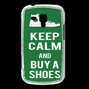 Coque Samsung Galaxy Trend Keep Calm Buy Shoes Vert