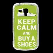 Coque Samsung Galaxy Trend Keep Calm Buy Shoes Vert Pomme