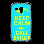 Coque Samsung Galaxy Trend Keep Calm Batman Cyan
