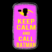 Coque Samsung Galaxy Trend Keep Calm Call Batman Rose