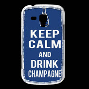 Coque Samsung Galaxy Trend Keep Calm Drink Champagne Bleu