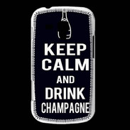 Coque Samsung Galaxy Trend Keep Calm Drink champagne Noir