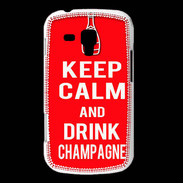 Coque Samsung Galaxy Trend Keep Calm Drink champagne Rouge